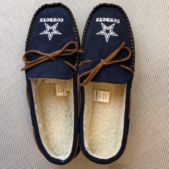 cowboys moccasin slippers